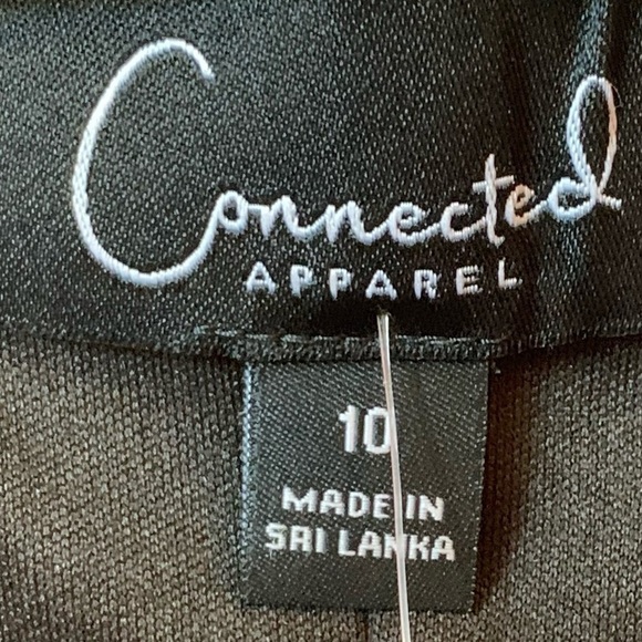 Connected Apparel Black and Red Sequin Midi Dress - Picture 9 of 11